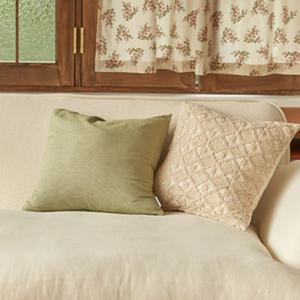 코지플라워 쿠션커버_그린ST 45x45