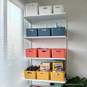 1+1 더컬러 리빙박스 / 팬트리 수납 정리함 (손잡이형) 6colors