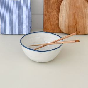 로얄 블루 면기 라면 우동 콩국수 그릇
