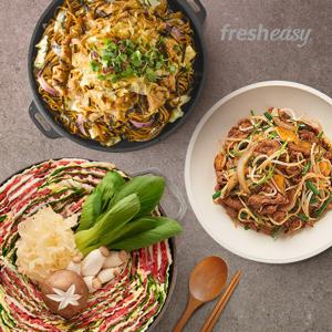 홈자카야SET(밀푀유나베+차돌박이숙주볶음+소고기야끼소바)(냉장)