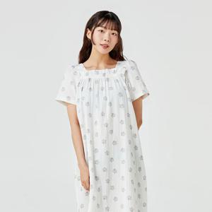 잔잔 잠옷 버터곰 요루면 면 반팔 원피스 FREE 아이보리