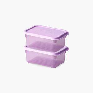 [1+1] 데비박스 라벤더퍼플 밀폐용기 도시락통 반찬통 570ml (총2P)