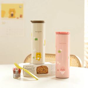 카카오프렌즈 에이프릴샤워 슬림 스텐 텀블러 550ml 보온 보냉
