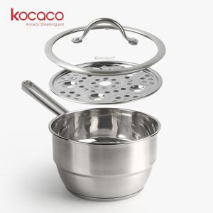 1인가구 자취맞춤 미니 스텐찜기 편수냄비 찜솥 세트 16cm 18cm