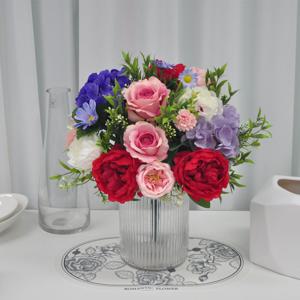 레드 빨강 산소꽃다발_ 붉은 마음  성묘 산소 명절  납골당 추모 제사