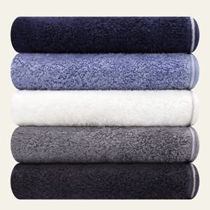 호텔수건 5장 16수 솔리드블루밍40 무지 뱀부혼방사 190g