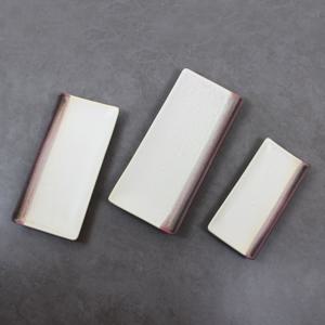 초밥 디저트 그릇 브런치 플레이팅 굽 접시 도자기 도마접시(3size)