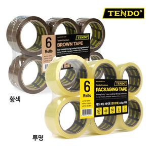 텐도 경포장용 박스테이프 6개팩 48mm X 50m