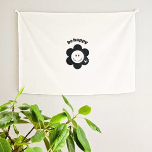 스마일 오트밀 고리 100x70 가림막커튼 가리개커튼 창문가리개 바란스 공간분리 벨크로