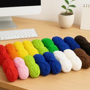 면사 리본 선물 포장끈 박스 꽃포장 공예 미술재료 뜨개질 실 12color