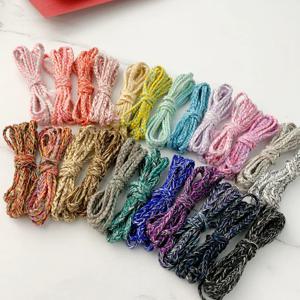 꽈배기끈 2M 리본 선물 포장끈 박스 꽃포장 공예 미술재료 12colors