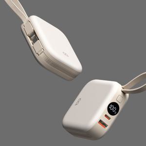 퀵듀오 고속충전 일체형 보조배터리 10000mAh 미니 여행용 기내반입 삼성 아이폰