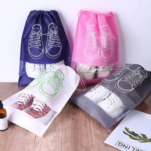 보이는 신발 보관 정리 부직포 백 여행용 신발주머니 실내화 슬리퍼 가방 5가지색상