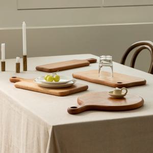 마호가니 도마 4종 세트 (베이직/라운드/롱/버블)