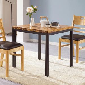 매장 업소용 원목 2인 스틸 식탁 750 1color