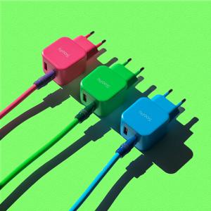 비비드 컬러 USB A C타입 25W 듀얼 초고속 충전기 PD PPS 3color