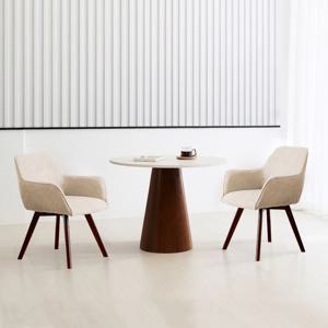 콘 원형 칸토 2인 테이블 식탁세트 2colors