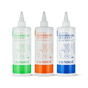 런드리씨 의류용 얼룩제거제 3종세트 혈흔 커피 유성펜 500ml