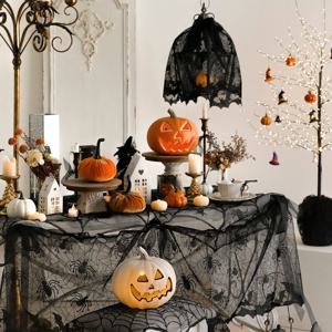 할로윈 거미줄 레이스 천 테이블보 벽장식 커튼 가랜드 파티 장식용품
