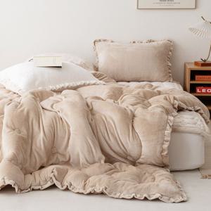 러블리 프릴 하이밍크 겨울 극세사 차렵이불 S/Q 2colors