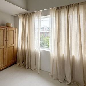 오버레이 빈티지 사계절 린넨 커튼 NO.01 (탠)