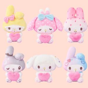 산리오 마이멜로디 50주년 키링 하트 기념 굿즈 선물 캐릭터 인형 가방고리 13cm