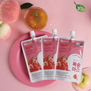 복숭아즙 100ml 30포 1박스 임실 복숭아