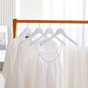 심플 화이트우드 옷걸이 4P세트