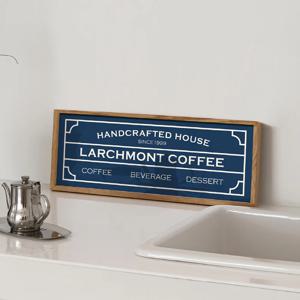 홈카페포스터 빈티지 카페인테리어 가로 긴액자 LARCHMONT