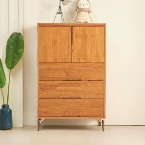 도무스 참죽 원목 양문형 서랍장 5단 800