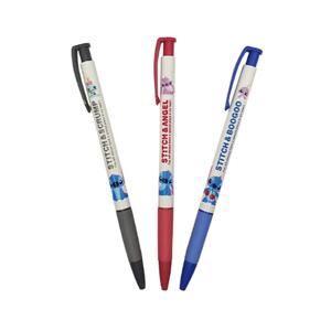 스티치 필기구 볼펜세트 0.38mm 색상선택 노크식 펜 12자루