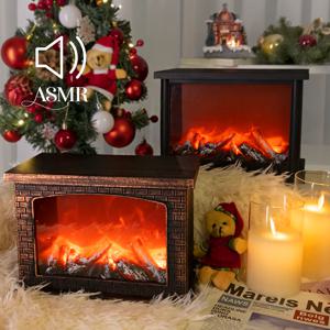 NEW 장작소리 ASMR LED 벽난로 불멍 무드등 (소리 ON/OFF가능)