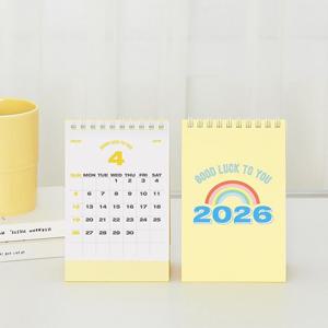 2026 미니 달력 (스티커 2매 포함) 탁상 데스크테리어 책상 인테리어 데스크 캘린더