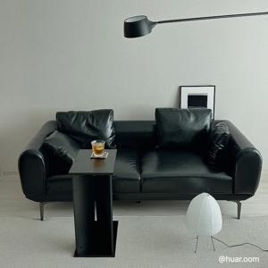 툰 가죽 소파 1인용/2인용/3인용 블랙 인테리어 소파