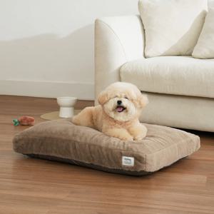 펫본 보들보들 퍼 사각방석 BROWN