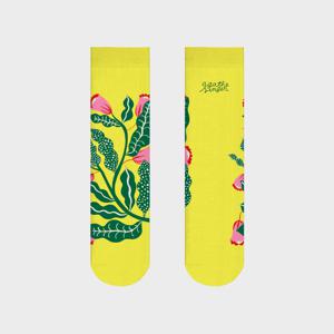 양말 Green plant on yellow / 아가트 싱어(Agathe Singer)