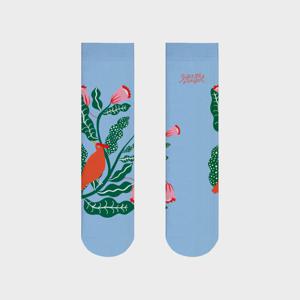 양말 Green plant on blue / 아가트 싱어(Agathe Singer)