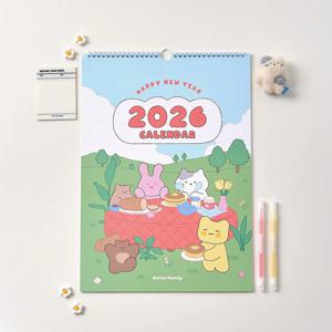 2026 버터패밀리 벽걸이 달력 A3