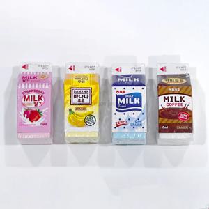 우유팩 미니 지우개 지우게 (4개입) 학용품 문구세트