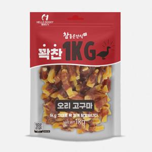 강아지대용량간식 애견간식 꽉찬 오리고구마 1kg