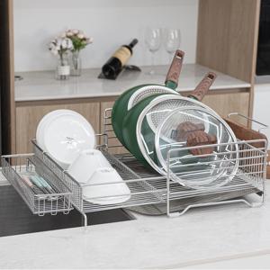 벨리체 슬라이딩 304식기건조대 확장형 설거지 올스텐 물빠짐 1단 세로형