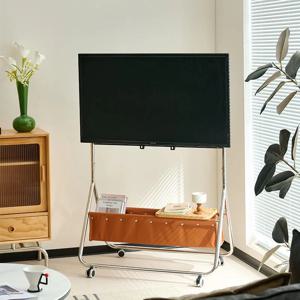 [해외] 이동식 삼각 실버프레임 TV 스탠드 거치대 43-70인치전용 거치대