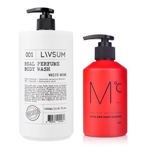 리얼퍼퓸 바디워시 1,000ml(화이트 머스크)+스칼프 샴푸 300ml