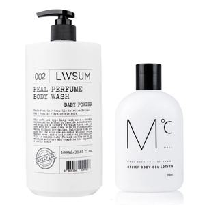 리얼퍼퓸 바디워시 1,000ml(베이비 파우더)+ 릴리프 바디 겔 로션 230ml