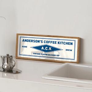 홈카페포스터 빈티지 카페인테리어 가로 긴액자 Anderson