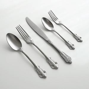 실버넌스 엔틱 커트러리 5P 세트 (스푼+포크+나이프+디저트 스푼+디저트 포크)