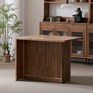 헤이즐 원목 아일랜드 식탁 테이블 홈바 조리대 수납장 1000x600