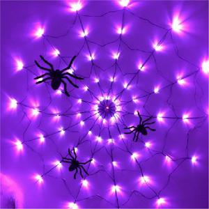 할로윈 거미줄 거미 세트 (거미줄 LED 조명 70구+왕거미 세트) 파티 데코