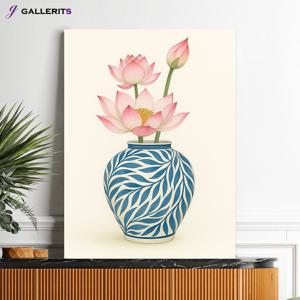 연화꽃 달항아리 그림 돈들어오는 연꽃 물고기 거실 액자 가게오픈선물