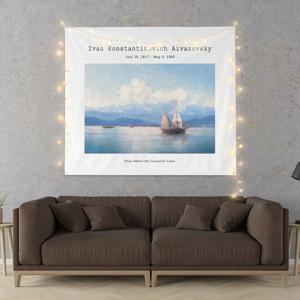 아이바조브스키 캅카스해안 패브릭포스터 150x130cm + 꼬마전구(4.5M 30구)SET
